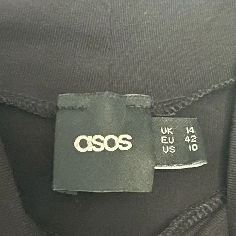 ASOS Black Midi Turtleneck Sleeveless Dress - Picture 3 of 3